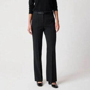 NWT- J. CREW Black High Waist Wide Leg Pintuck Dress Trousers